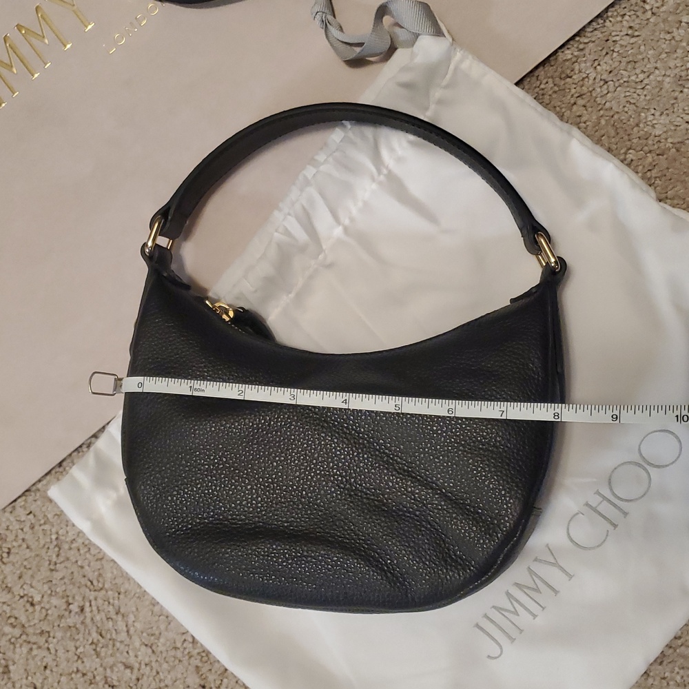 Jimmy Choo Black Leather Tote with Gold Details - Picture 8 of 9